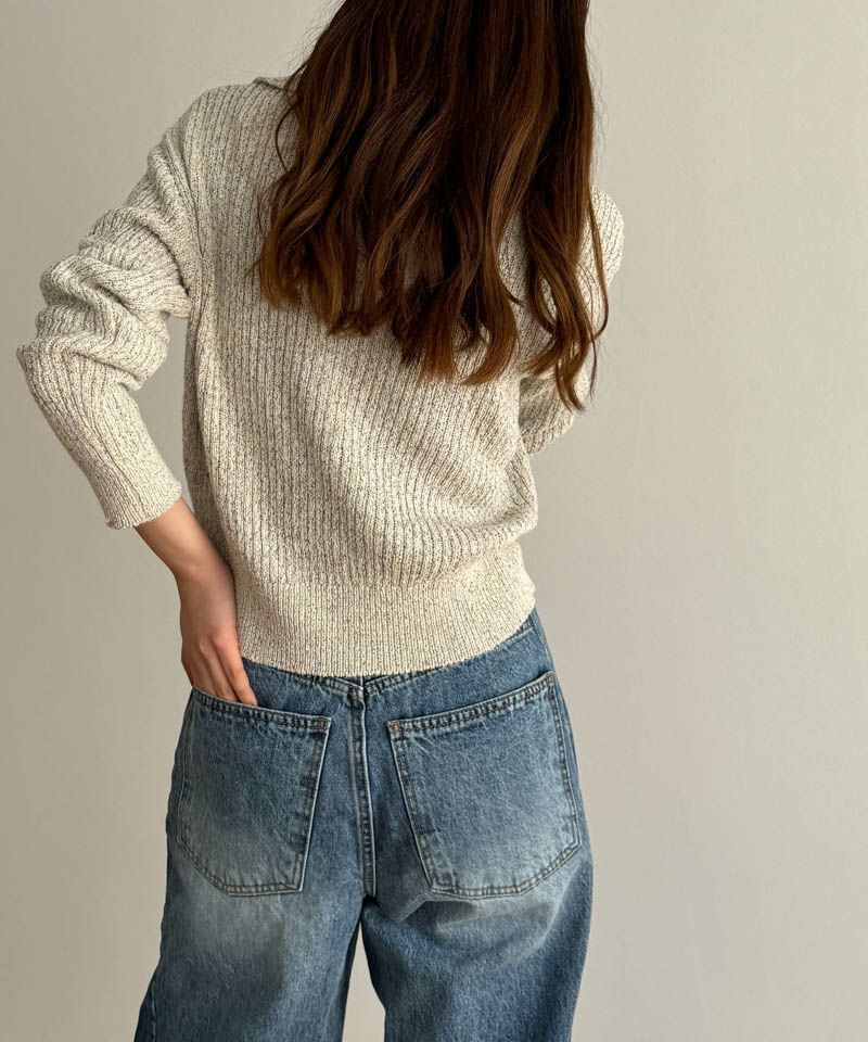 タイムセール31%OFF】El marハーフジップポロニット | CANAL