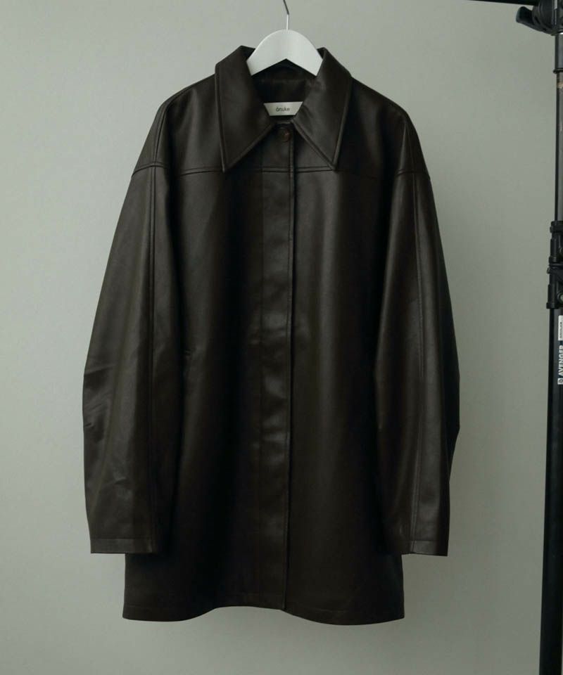 anuke アンヌーク　エコレザーオーバージャケット　36 anuke エコレザーオーバージャケット ànuke online store（アンヌーク