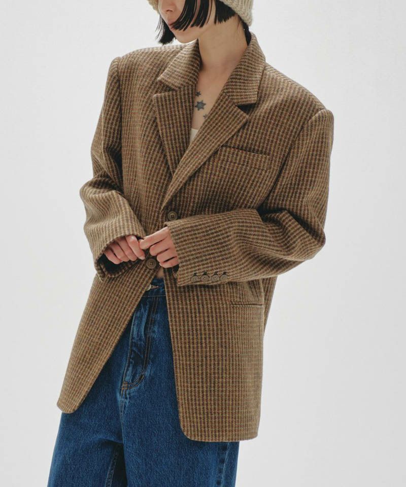 todayful Wool100% Check Jacket 38size