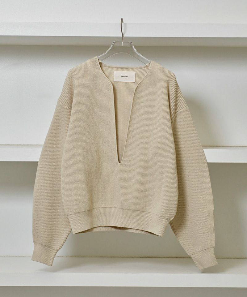 TODAYFULSlit Neck Knit スリットネックニット/12510502 | CANAL JEAN  