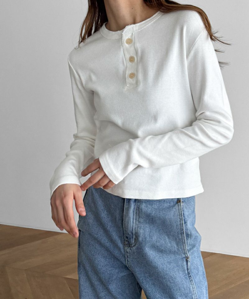 HARINGヴィンテージコットンヘンリーロングTシャツ | CANAL JEAN