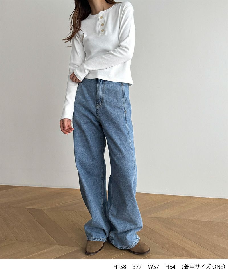 HARINGヴィンテージコットンヘンリーロングTシャツ | CANAL JEAN