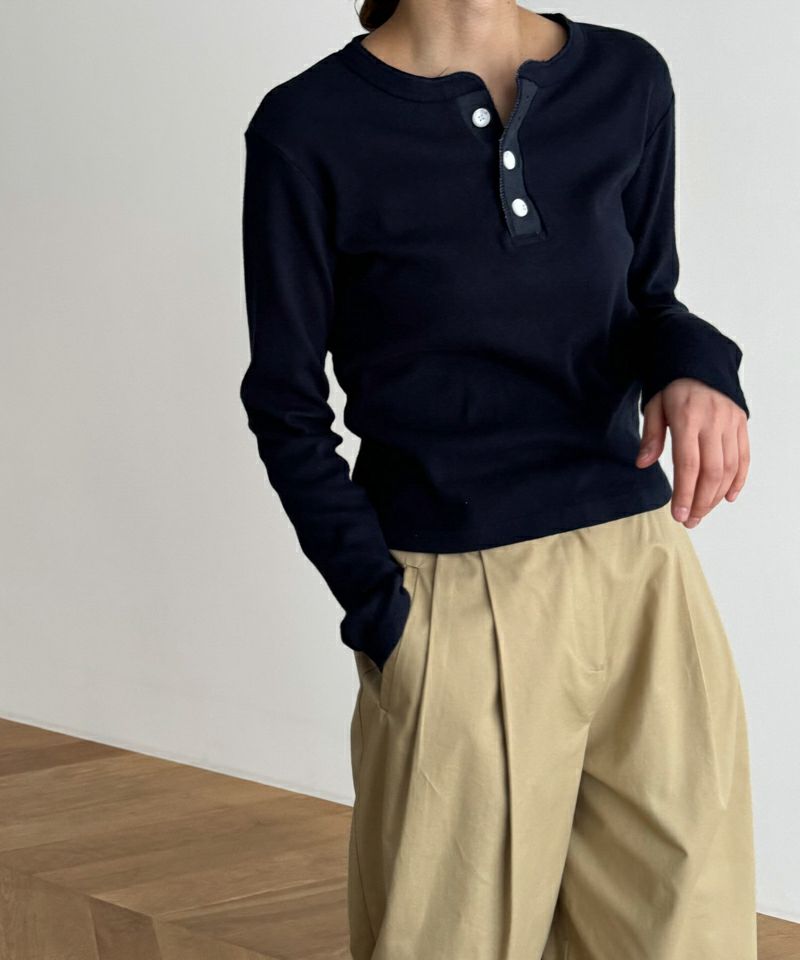 HARINGヴィンテージコットンヘンリーロングTシャツ | CANAL JEAN HARINGヴィンテージコットンヘンリーロングTシャツ | CANAL JEAN