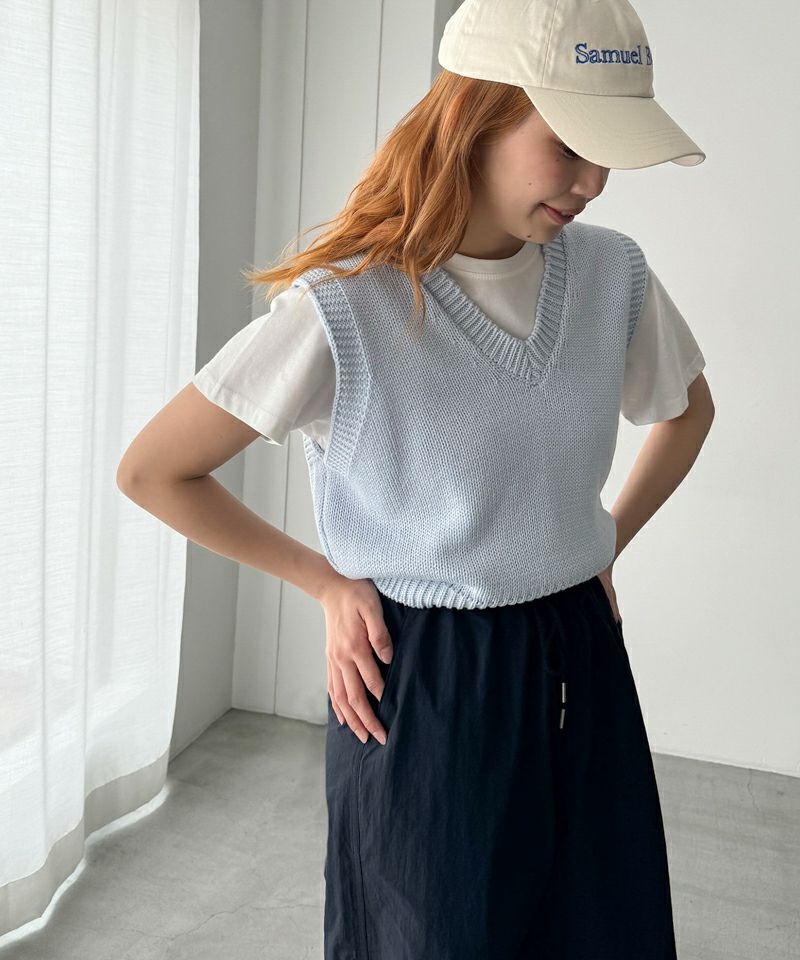 El marコンパクトVネックニットベスト | CANAL JEAN(キャナル El marコンパクトVネックニットベスト | CANAL JEAN(キャナル