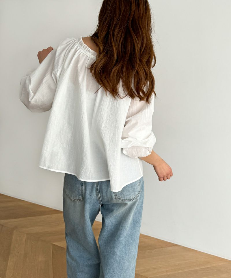 CANAL JEAN｜El mar コットンギャザーブラウス | Rakuten