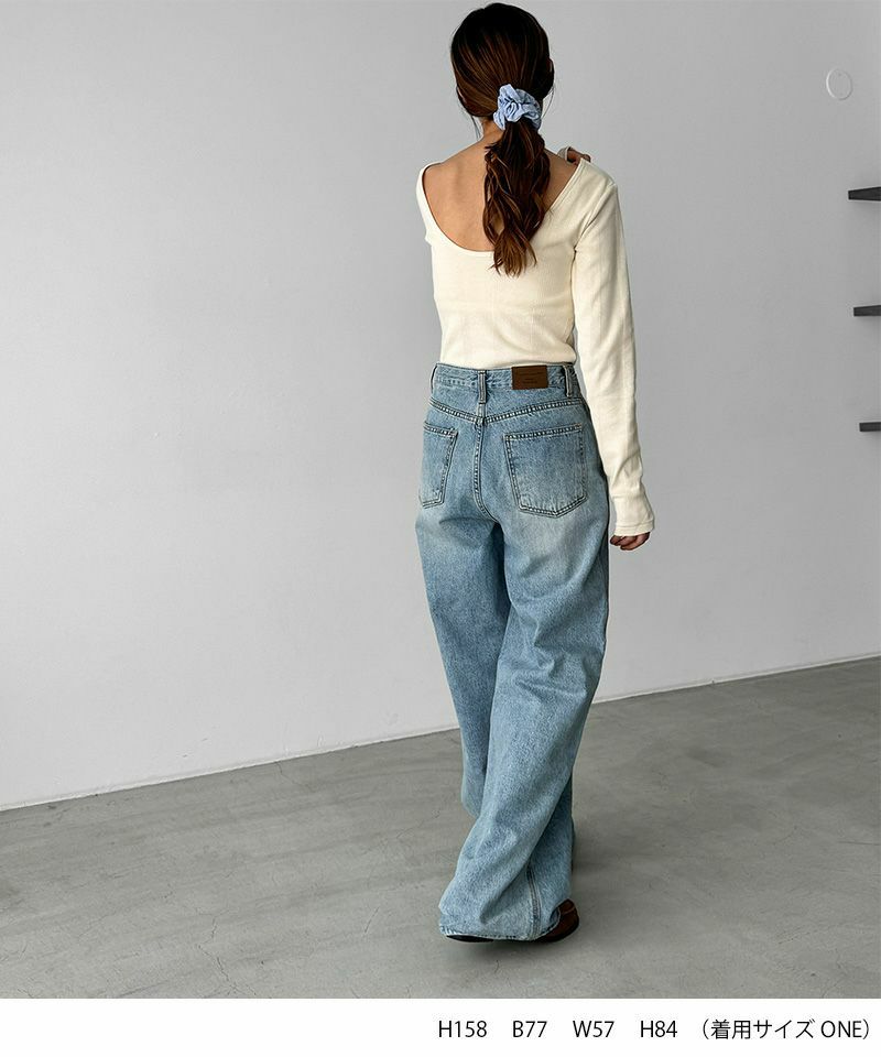安い割引 Miller背あきカップ付きロンT JEAN（キャナルジーン CANAL | パンツ