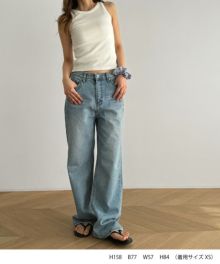 【新品・未使用】CANAL JEAN ローウエストストレートデニムパンツ CANAL JEAN｜El mar ローウエストストレートデニムパンツ