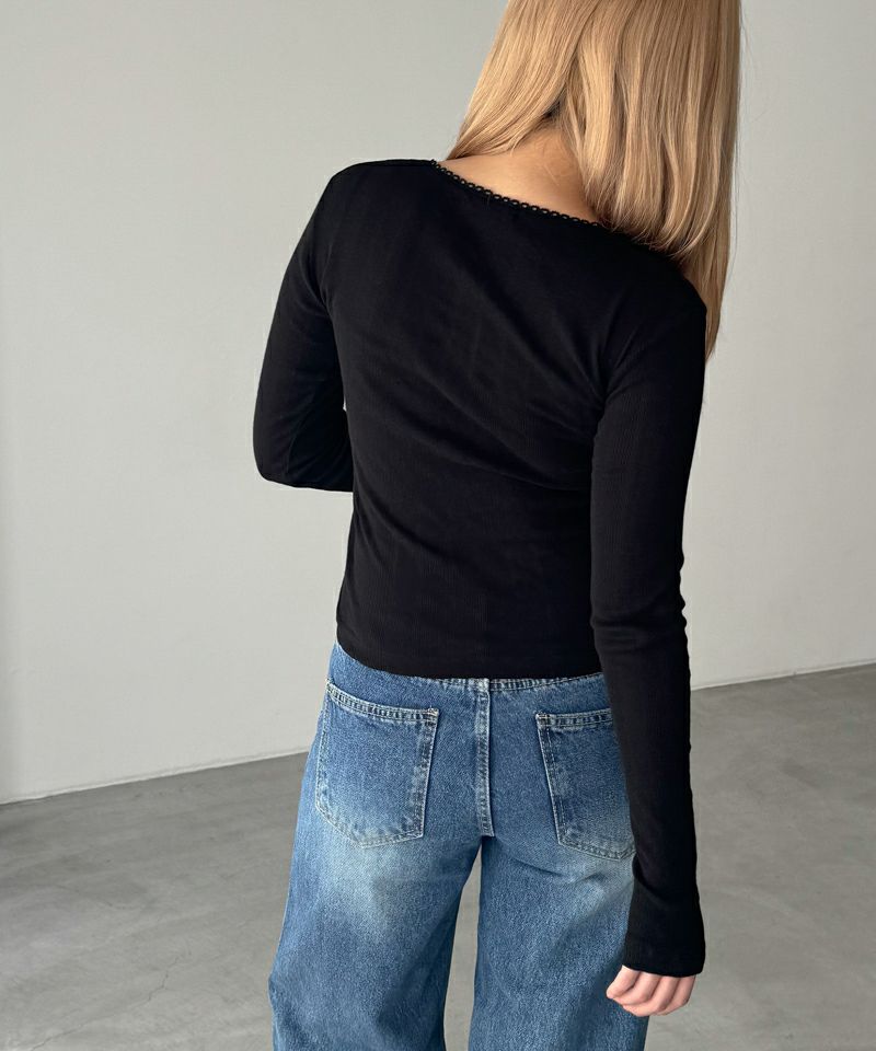 El marアイレットピコレースロングTシャツ | CANAL JEAN