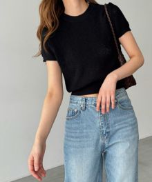 El marコットンリネン半袖ニット | CANAL JEAN（キャナルジーン
