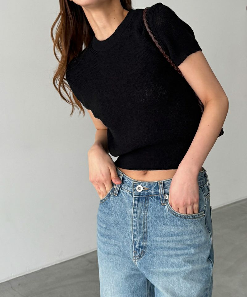 canal jean 半袖ニット 完売品 El Mar セール】El mar 半袖サマーニットカーディガン（カーディガン