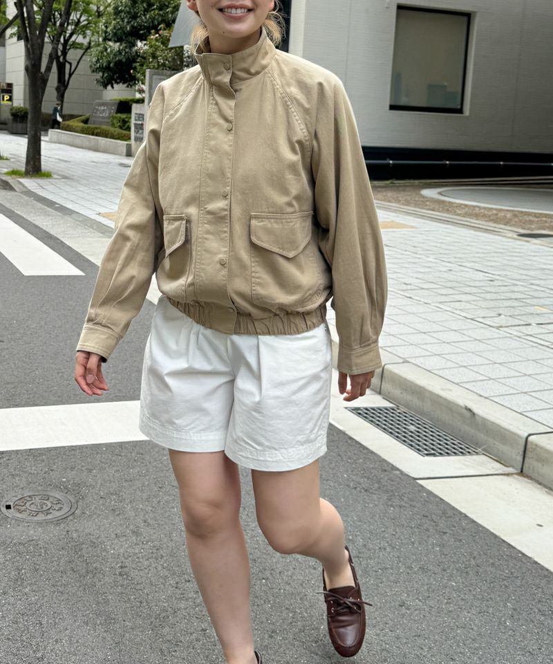 タイムセール22%OFF】El marコットンスタンドカラーブルゾン