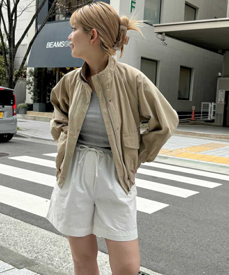 タイムセール22%OFF】El marコットンスタンドカラーブルゾン