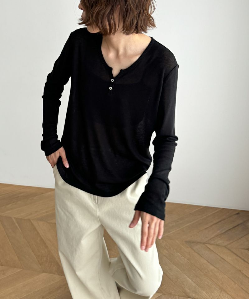 CANAL JEAN tシャツ El mar カルゼヘンリーロンT レディース