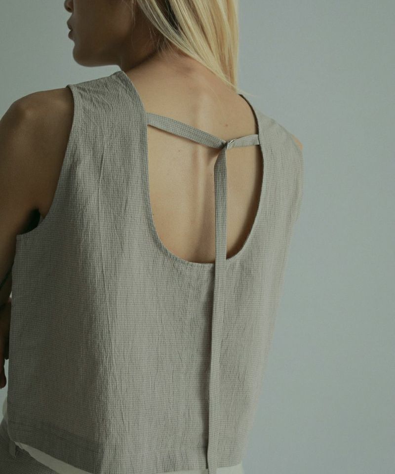 セットアップ対応】anukeBackopen Check Tops バックオープン