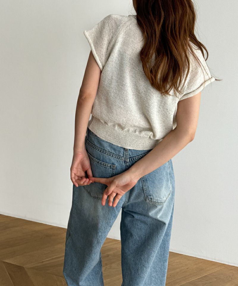 Canal Jean★ El mar カノコ編みポロニットSETUP CANAL JEAN - Canal Jean☆ El mar カノコ編みポロニットSETUPの