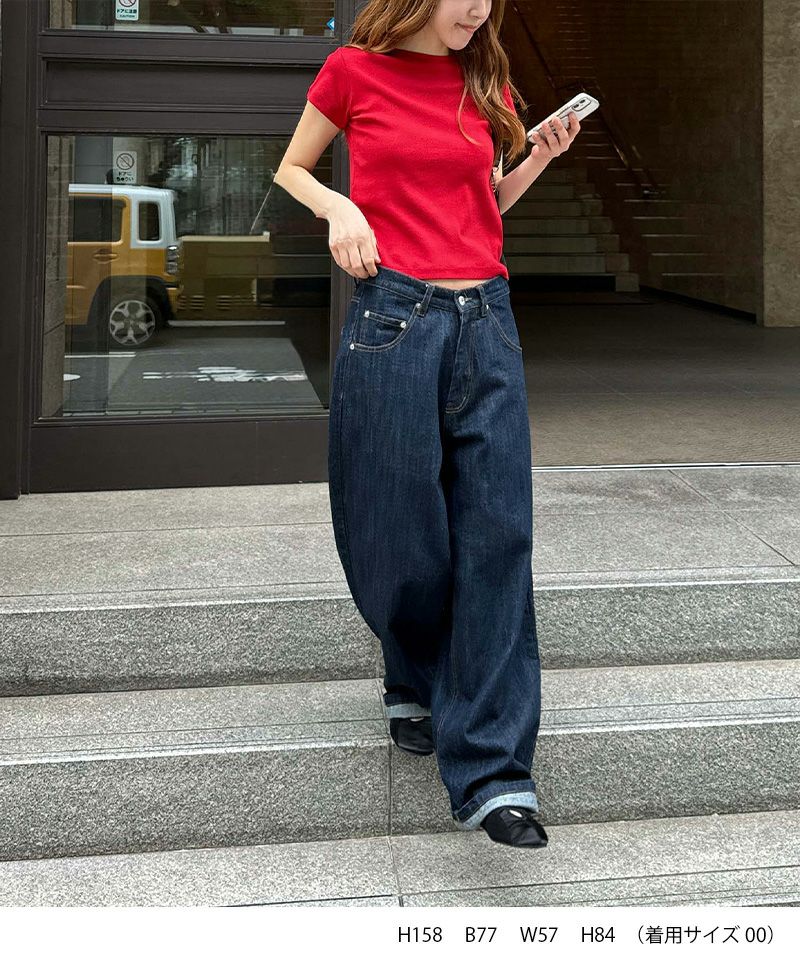 CANAL JEAN diggity(ディギティ) 切替カットオフデニムパンツ CANAL JEAN｜diggity(ディギティ) 切替カットオフデニムパンツ