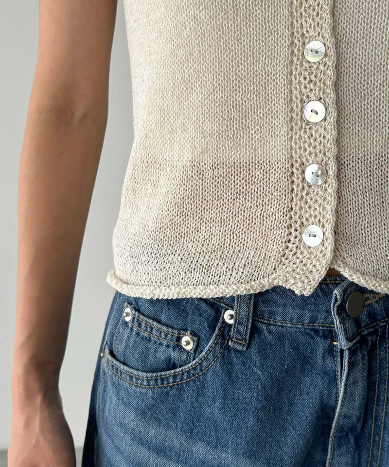 canal jean 半袖ニット 完売品 El Mar CANAL JEAN カーディガン El mar 半袖サマーニットカーディガン
