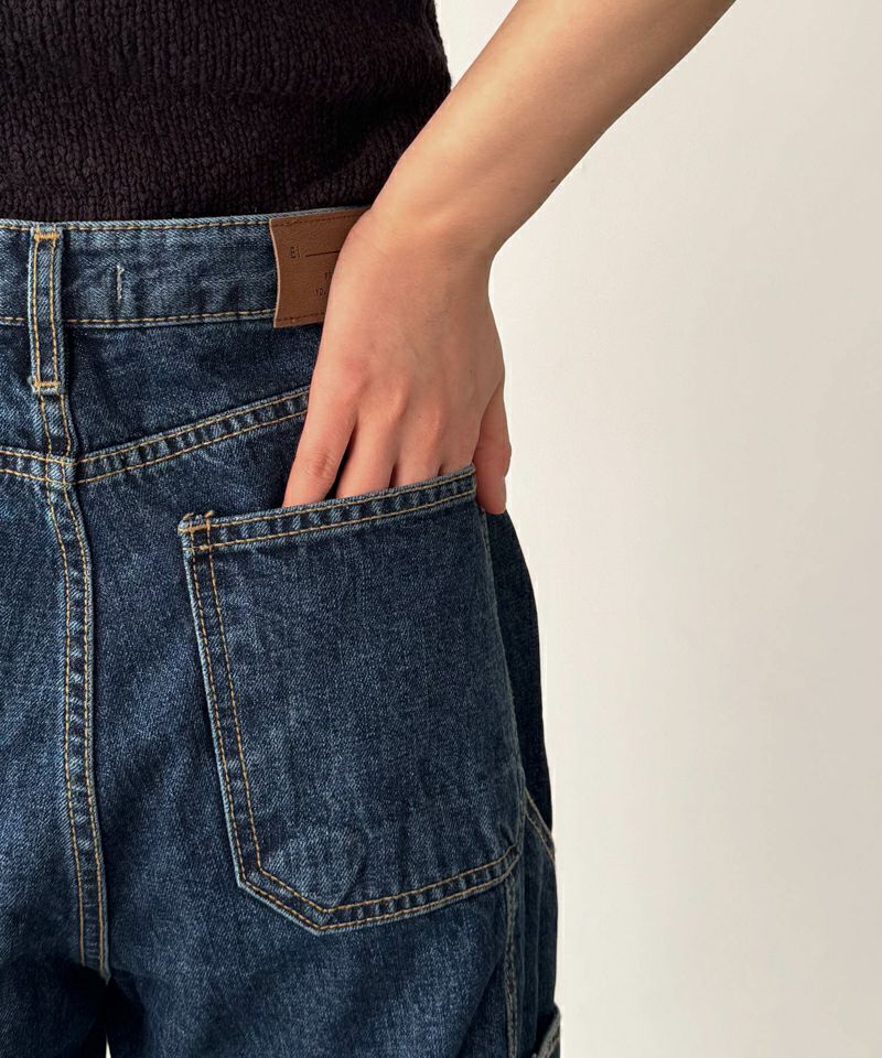 CANAL JEAN El mar ペインターデニムパンツSサイズ キャナルジーン CANAL JEAN El mar ペインターデニムパンツ