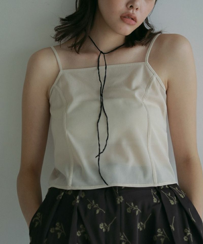 anukeBackopen Tulle Camisole バックオープンチュール