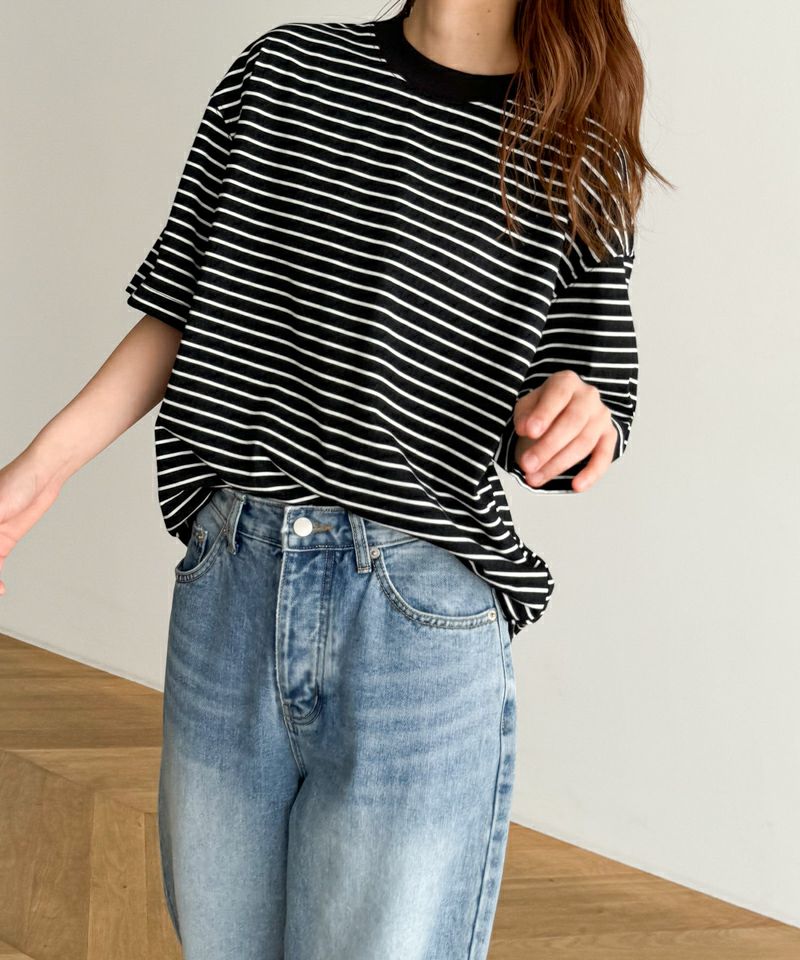 choice_cnlPAELEEボーダーリンガーオーバーTシャツ | CANAL JEAN
