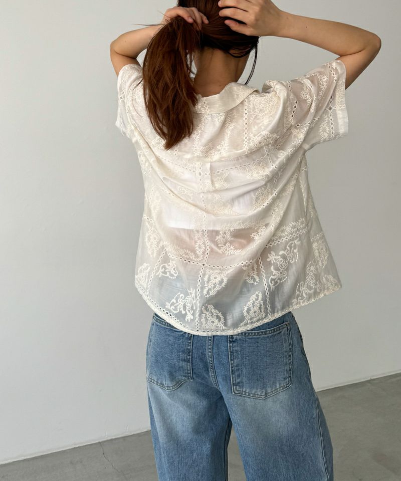 CANAL JEAN El mar　エンブロイダリーレースシャツ El marエンブロイダリーレースシャツ | CANAL JEAN（キャナル