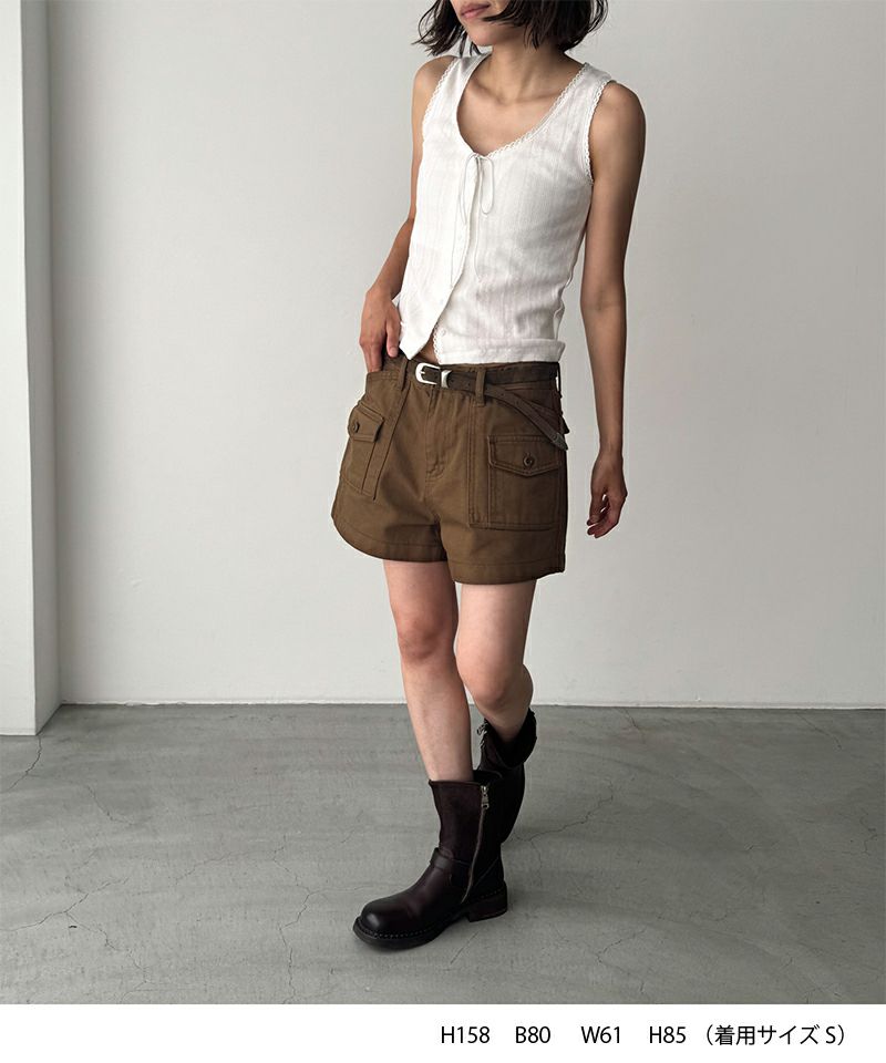 manielle マニエル　ショートパンツ サマーチェックショートパンツ - manielle
