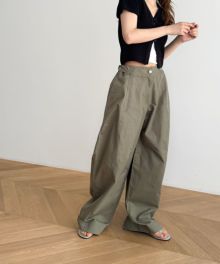 El marコットン裾ボタンカーブパンツ | CANAL JEAN（キャナル