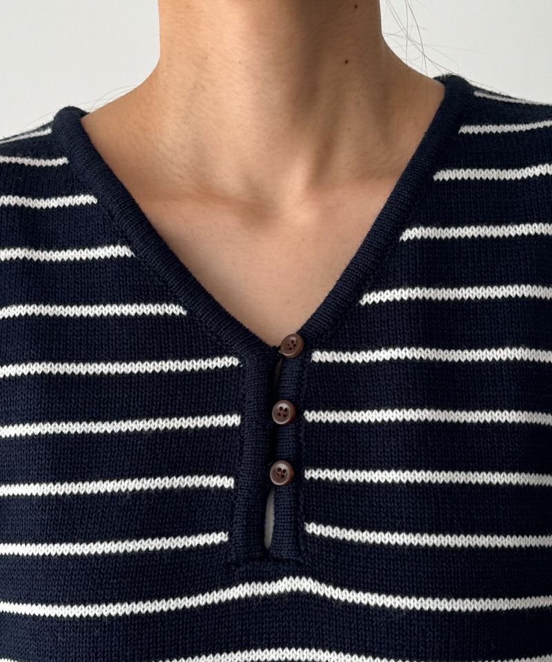 CANAL JEAN - ボーダーニット El marビスコースボーダーニットタンク | CANAL JEAN（キャナル