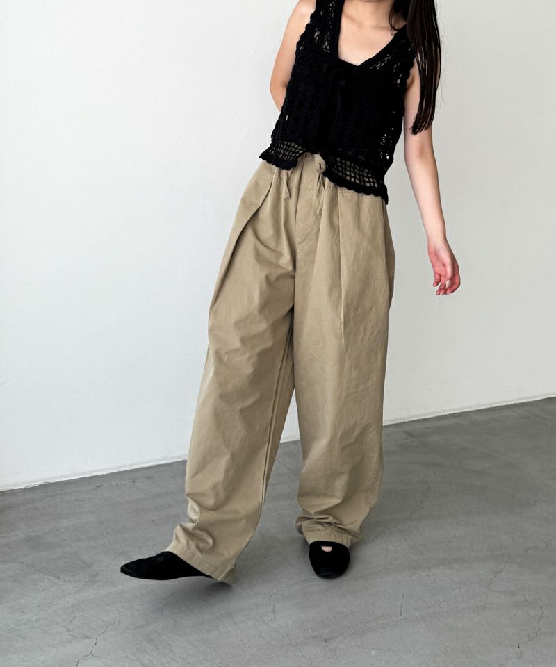 タグ付 CANAL JEAN 24SS El mar リネンタックパンツ 黒 S タグ付 CANAL JEAN 24SS El mar リネンタックパンツ 黒 S - メルカリ
