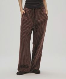 今季完売CANAL JEAN ダークブラウン ワイドパンツ ベルト付き 今季完売CANAL JEAN ダークブラウン ワイドパンツ ベルト付き