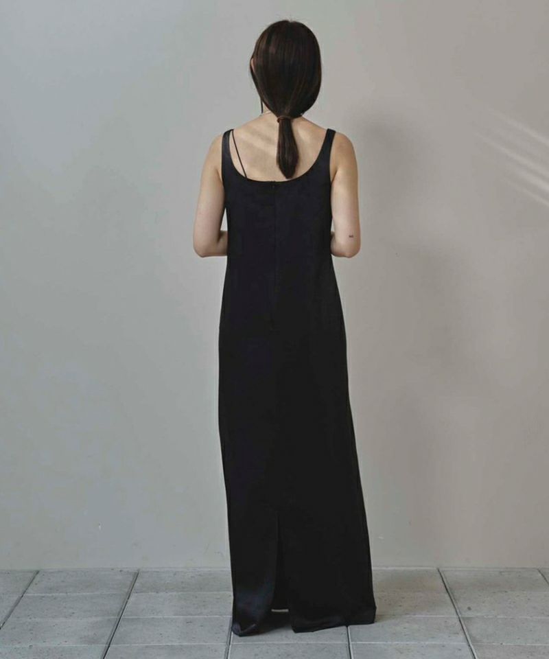 ワンピース Squareneck Satin Dress 36 todayful black Squareneck Satin Dress（マキシ丈/ロングワンピース