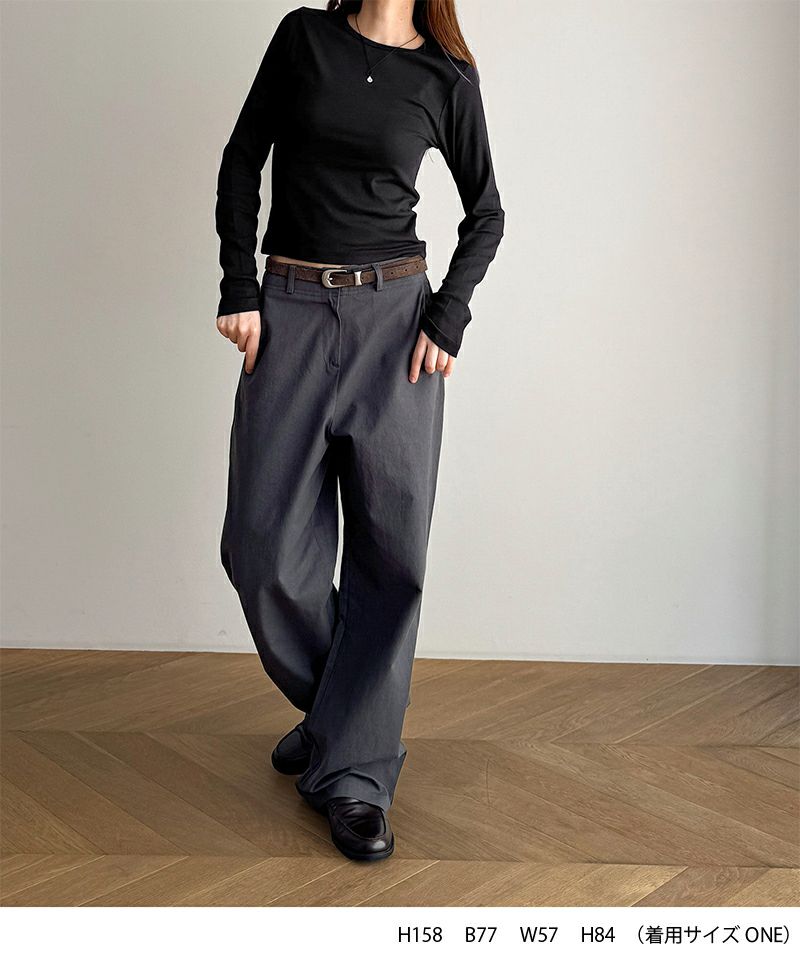 タイムセール10%OFF】El marコットンレーヨンリブロングTシャツ