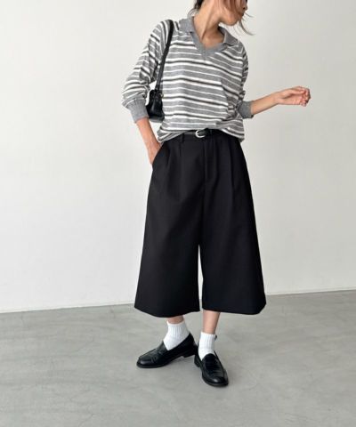 今季完売CANAL JEAN ダークブラウン ワイドパンツ ベルト付き パンツ | CANAL JEAN（キャナルジーン）公式オンラインショップ