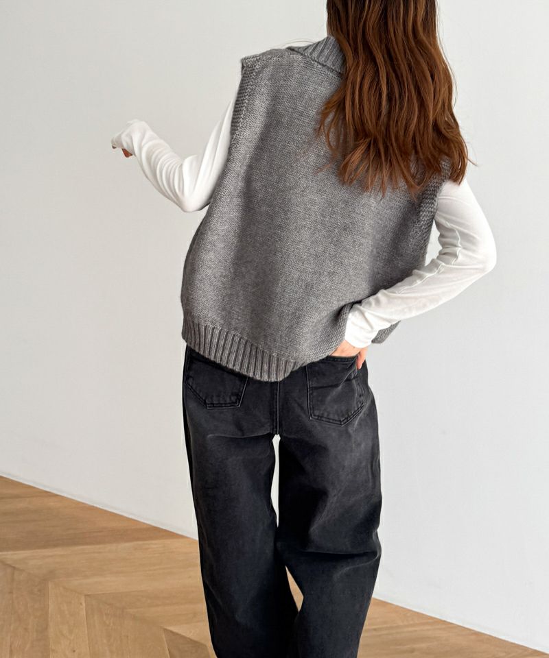 El mar(エルマール) リブアメスリニットベスト El mar(エルマール