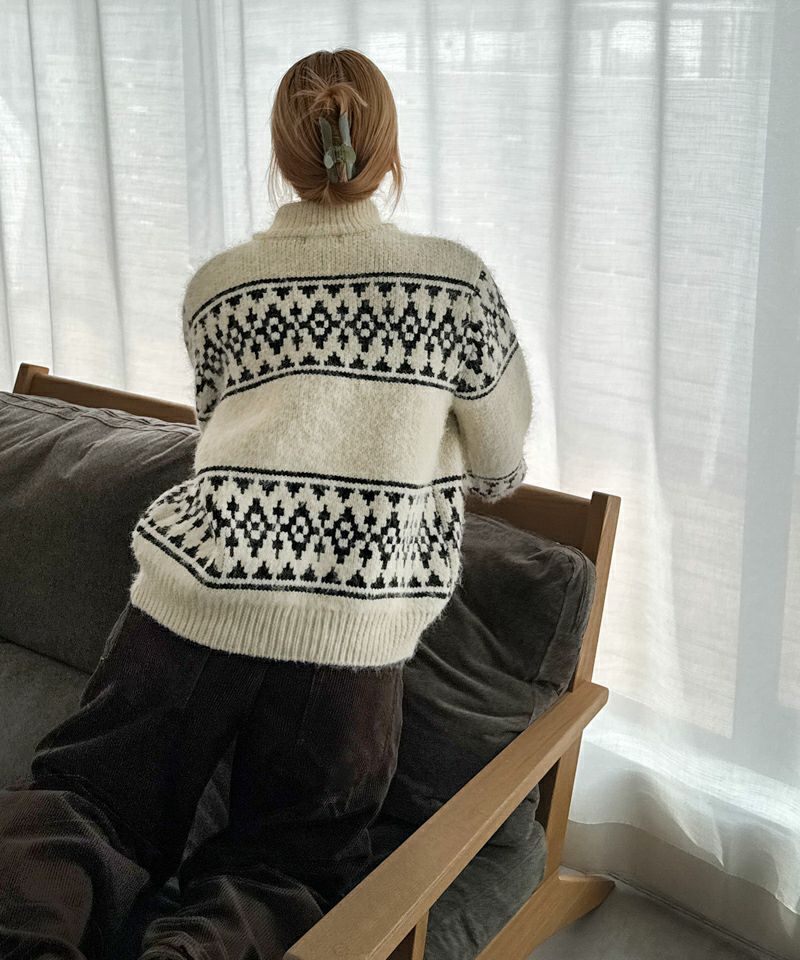 El marノルディックジップカーディガン | CANAL JEAN（キャナルジーン