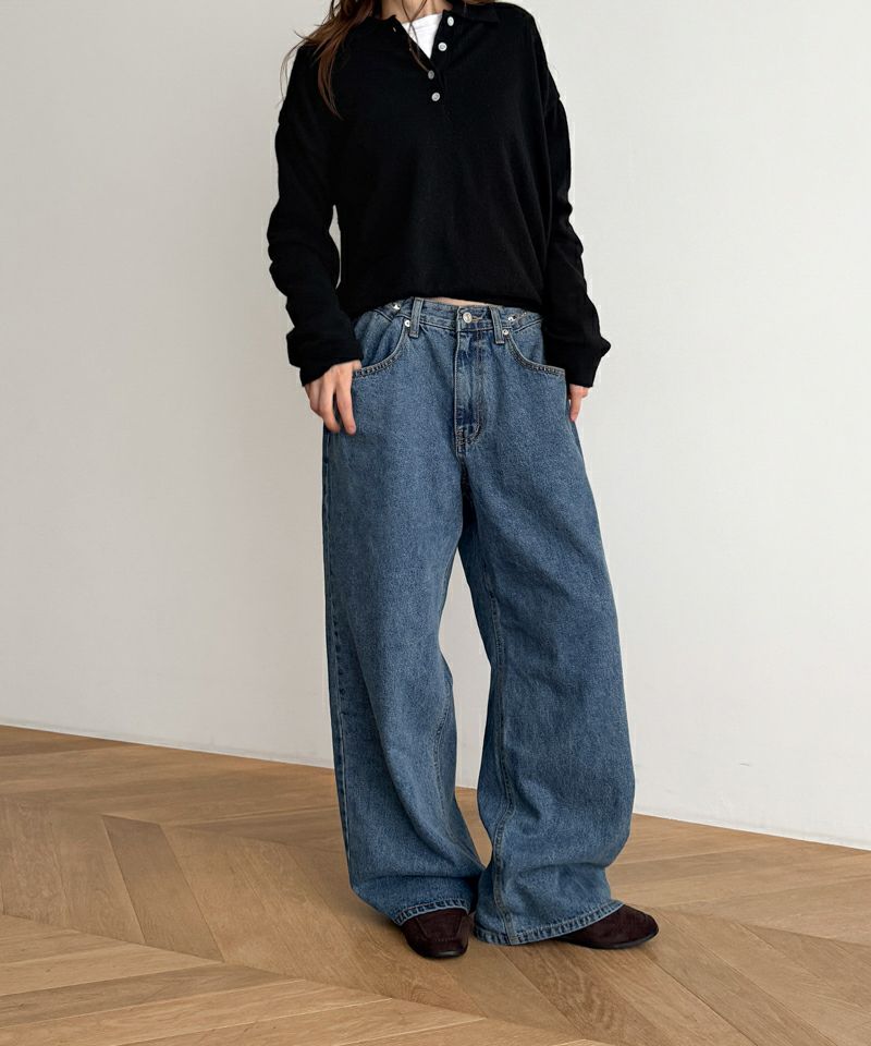 キャナルジーン★ diggity切替カットオフデニムパンツ　S キャナルジーン CANAL JEAN diggity(ディギティ) 切替カットオフ