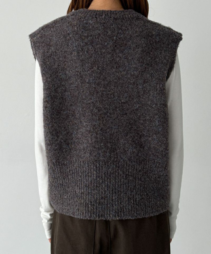 El marウール混Vネックニットベスト | CANAL JEAN（キャナルジーン