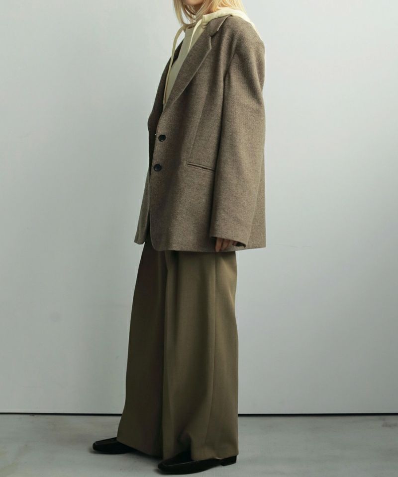 セットアップ対応】anukeHerringbone Wool Jacket ヘリンボーンウール