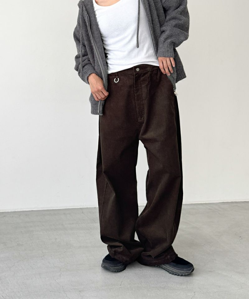 テンダーロイン　コーデュロイ ワイドレッグパンツ　ネイビー　サイズL テンダーロイン コーデュロイ ワイドレッグパンツ ネイビー
