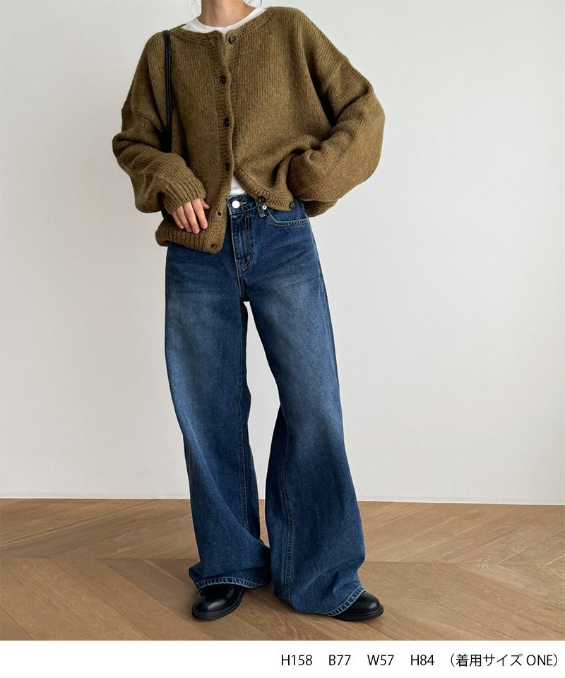 El marアルパカ混クルーネックカーディガン | CANAL JEAN（キャナル