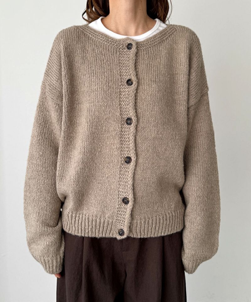 El marアルパカ混クルーネックカーディガン | CANAL JEAN（キャナル