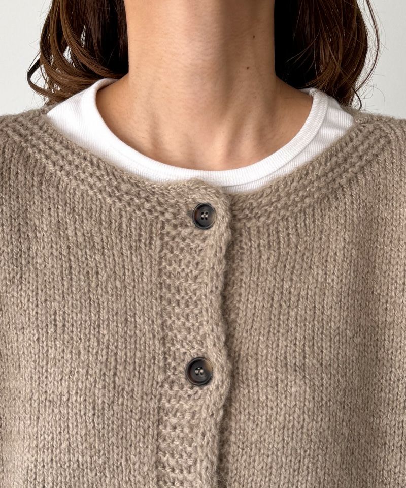 El marアルパカ混クルーネックカーディガン | CANAL JEAN（キャナル