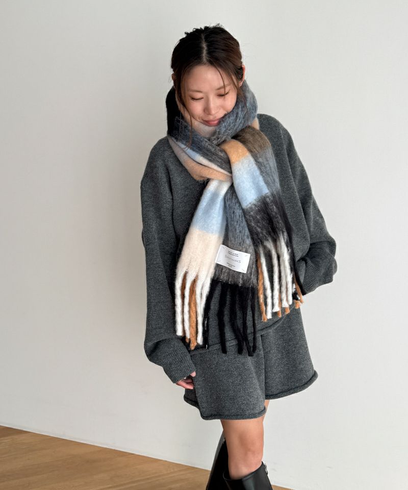 タイムセール10%OFF】SUPERTHANKSマルチチェックビッグマフラー