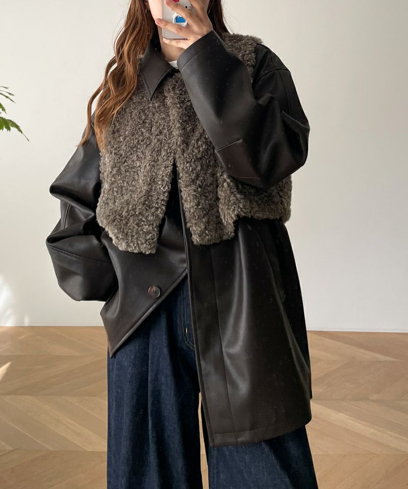 CANALJEAN♡diggityノーカラーパファーベスト diggityファーベスト | CANAL JEAN（キャナルジーン）公式オンライン