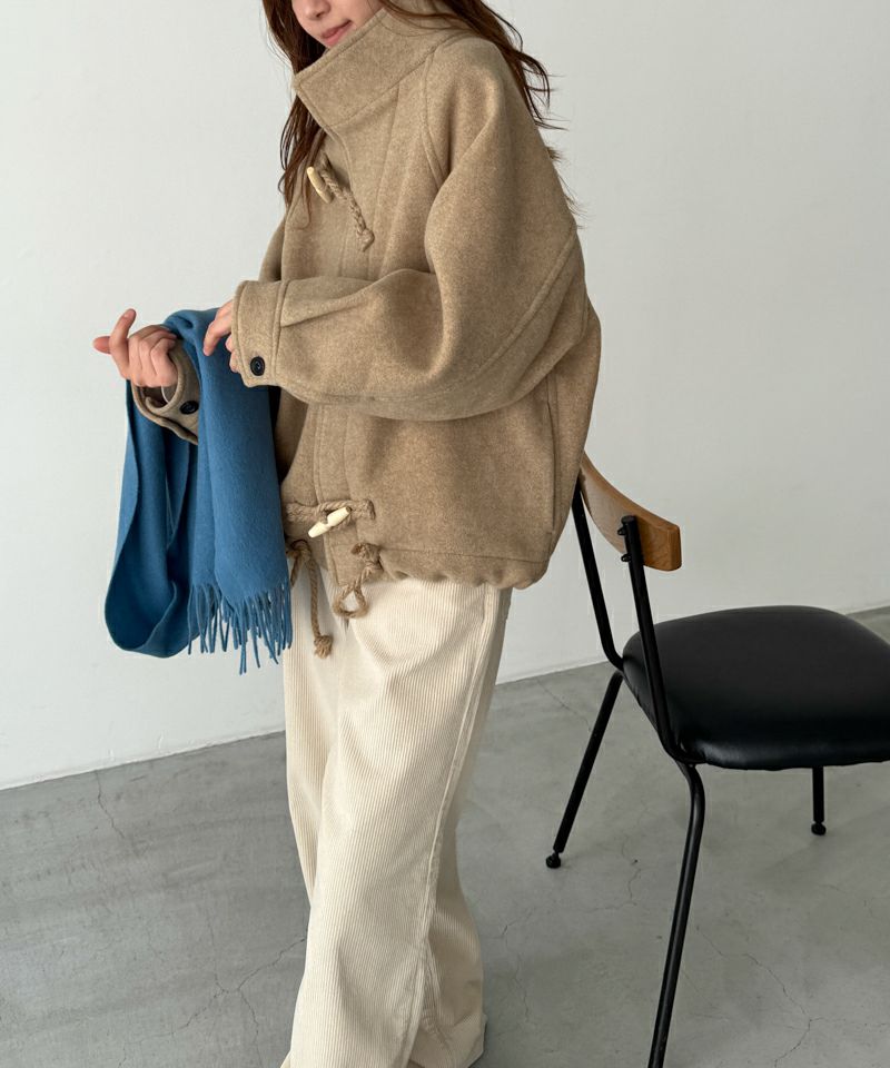 タイムセール35%OFF】El marウールスタンドカラーダッフルジャケット