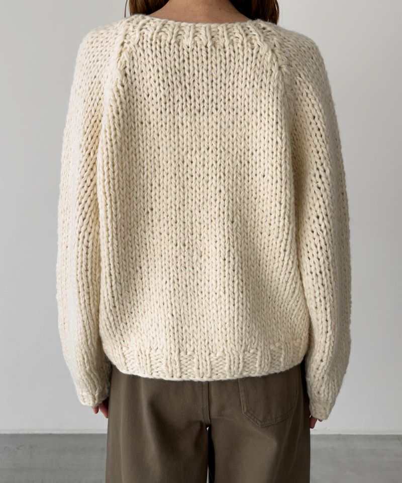 canaljean キャナルジーン エルマール　ウール混ローゲージカーディガン CANAL JEAN（キャナルジーン） カーディガン El mar ウール混