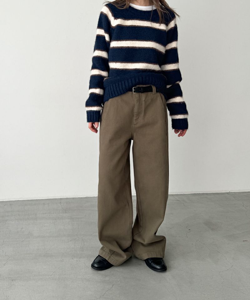 CANAL JEAN El mar 裏起毛コットンパンツ El marベルト付き裏起毛コットンパンツ | CANAL JEAN（キャナルジーン