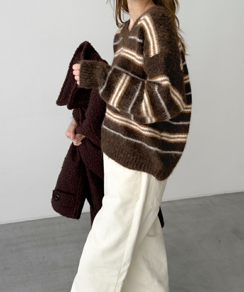 El marVネックボーダーニット | CANAL JEAN（キャナルジーン）公式