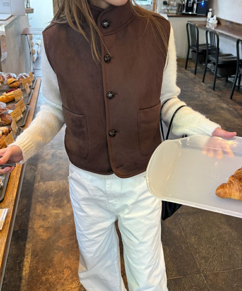 超専用　ムートンベスト　リバーシブル　茶　ベージュ　羊革　ユニセックス　男女兼用 diggityリバーシブルムートンベスト | CANAL JEAN（キャナルジーン