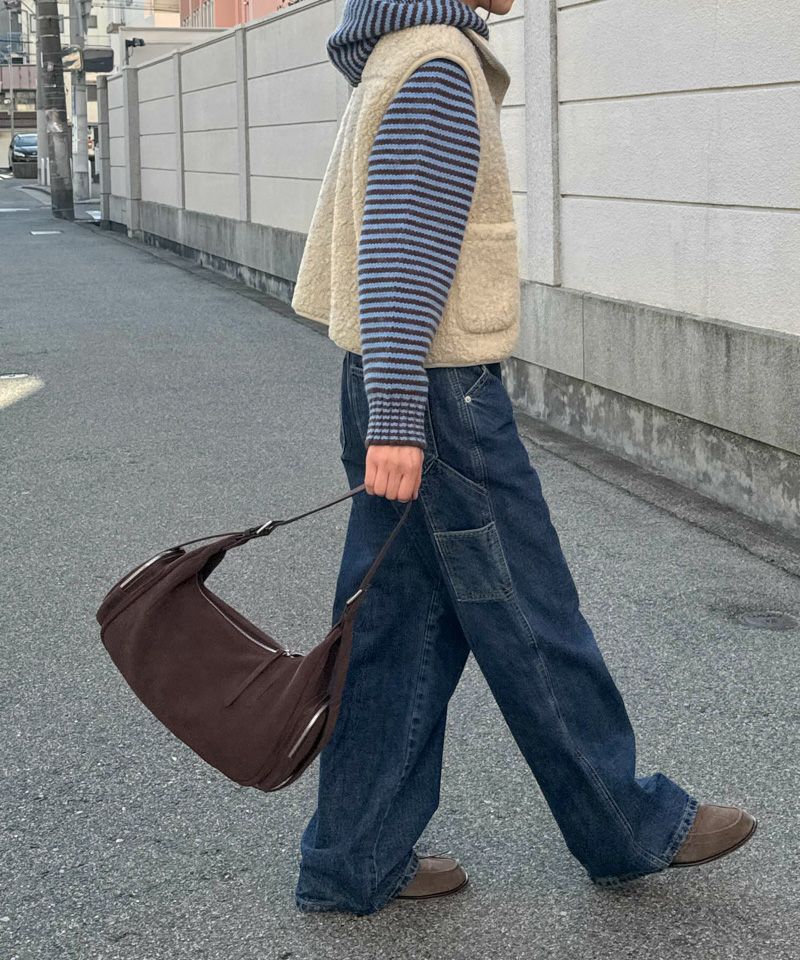 超専用　ムートンベスト　リバーシブル　茶　ベージュ　羊革　ユニセックス　男女兼用 diggityリバーシブルムートンベスト | CANAL JEAN（キャナルジーン